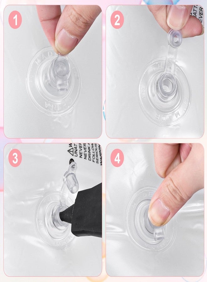 Whaline 3Pcs Inflatable Heart Pool Float with Glitter Inside Rose Gold Pink White Swim Heart Shaped Pool Rings Float Loungers Tube for Summer Swimming Pool Beach Bachelorette Party, 47.3 x 39.4 Inch - Image 5