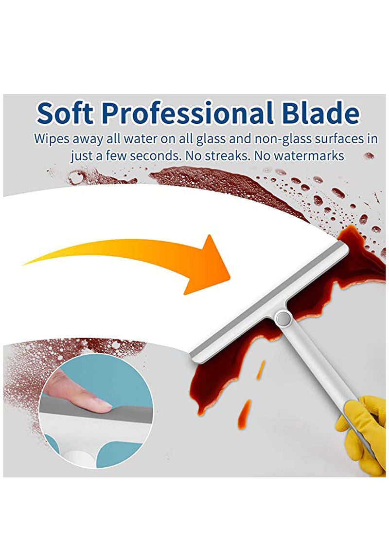 KASTWAVE - Shower Squeegee for Shower Doors, Shower Squeegee for Glass Doors, Bathroom, Mirrors, Squeegee for Windows Cars and Tile Walls - Image 1