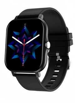 Smartwatch for Men and Women, 1.69" Screen with Heart Rate Monitor, Oximeter (SpO2), Pedometer, Sleep Monitor, IP68 Waterproof Smart Watch for Android and iOS, Black