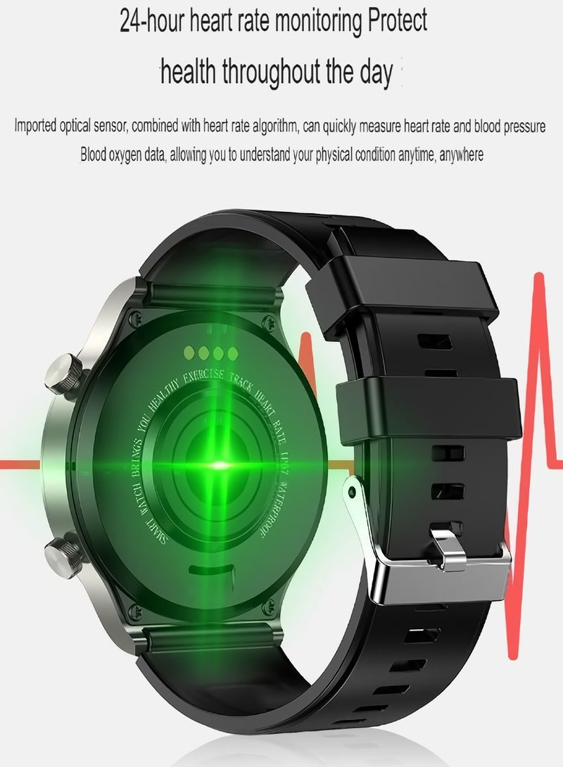 Watch 10 Smart Watch, Multi Function NFC Waterproof Bluetooth Call Watch, Lightweight And Comfortable Health Monitoring Watch With Oxygen Heart Rate Monitoring, (1pc, Steel Bamboo Strap, Black) - Image 4