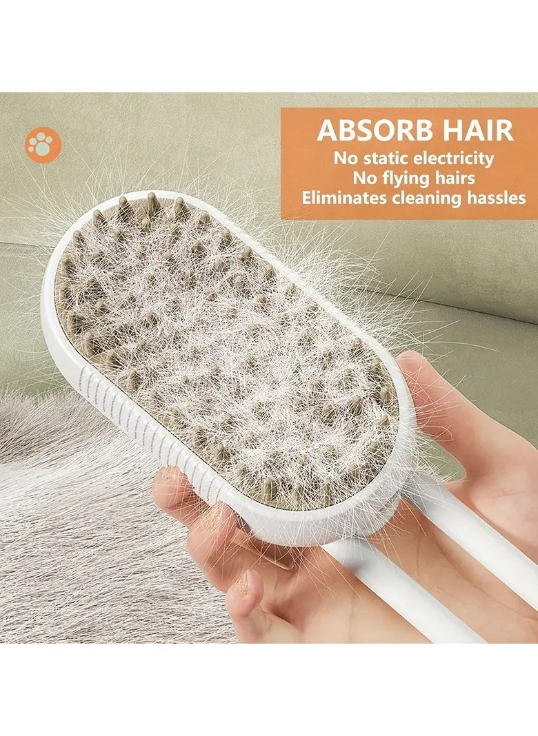 Goolsky Steamy Cat Brush, 3 In 1 Cat Steamy Brush, Cat Brush Massaging Comb, USB Recharging Pet Grooming Comb Hair Removal Combs Pet Supplies  - Image 4
