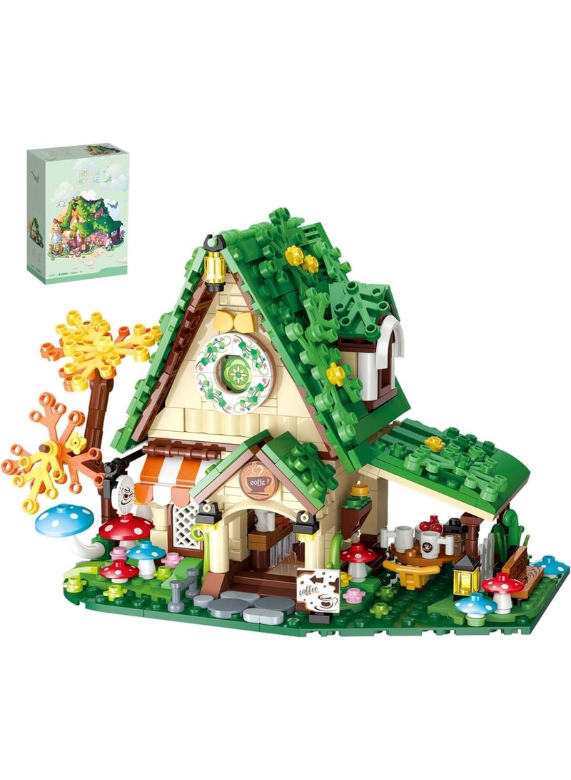 SYOSI Building Blocks Set, Forest Tree House and Mushroom House Construction Toys, Creative DIY Assembly Kit for Kids and Adults, Enhances Imagination and Fine Motor Skills, Best Gift for Boys and Girls 8+ - Image 1