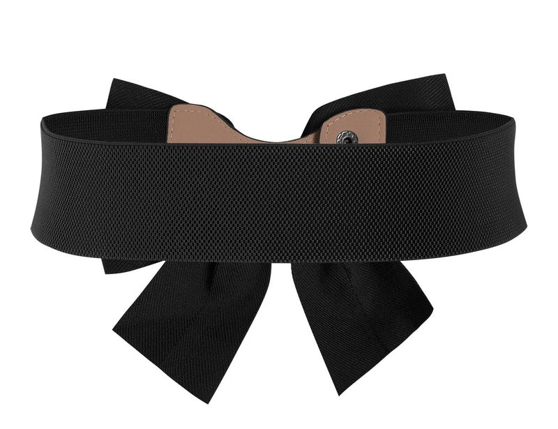 MUXXN Ladies Classy Plus Elastic Wasit Belts for Dress (Black L) - Image 2