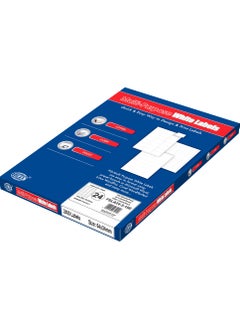 FIS FIS Multipurpose Laser Labels, Colour White, Size 64X34MM (24 Stickers x 100 Sheet)  2400 Labels, Size : A4 (21X29.7 CM) , Pack of 100 Sheets -FSLA24-3-100  - Image 1