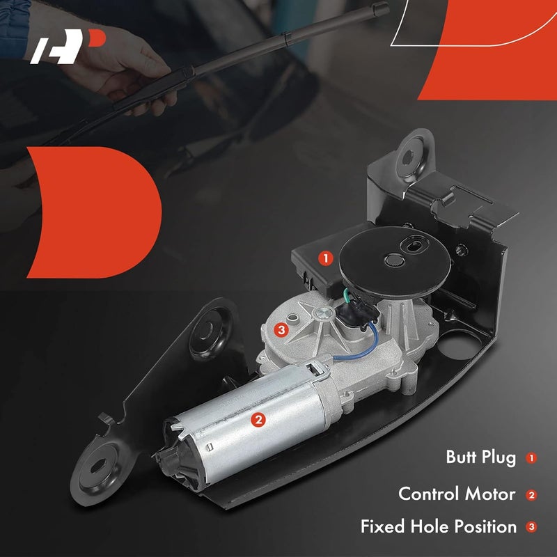 A-Premium محرك مساحات الزجاج الخلفي A-Premium لسيارات فورد إكسبيديشن ولينكولن نافيجيتور (2003-2008) بدون مضخة غسيل - Image 4