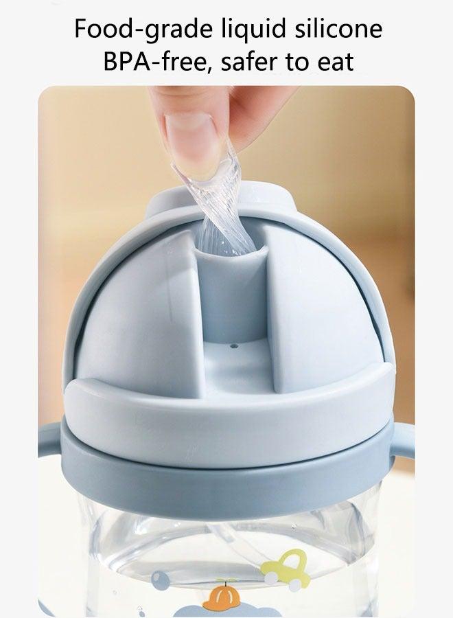 MARHABABY 2PCS Baby Sippy Cups with Straw, Baby Water Bottle, Training Cup with Handles for Toddlers, Boys and Girls - Image 4