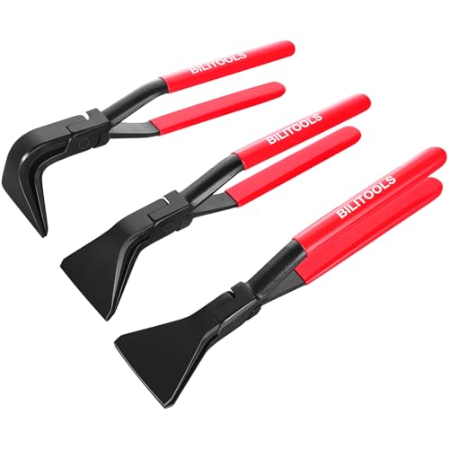 BILITOOLS 3-Piece Hand Seamer Sheet Metal Tools, Sheet Metal Bending Pliers Set Straight, 45° & 90° Bending Tool Comfort with Grip Handle - Image 1