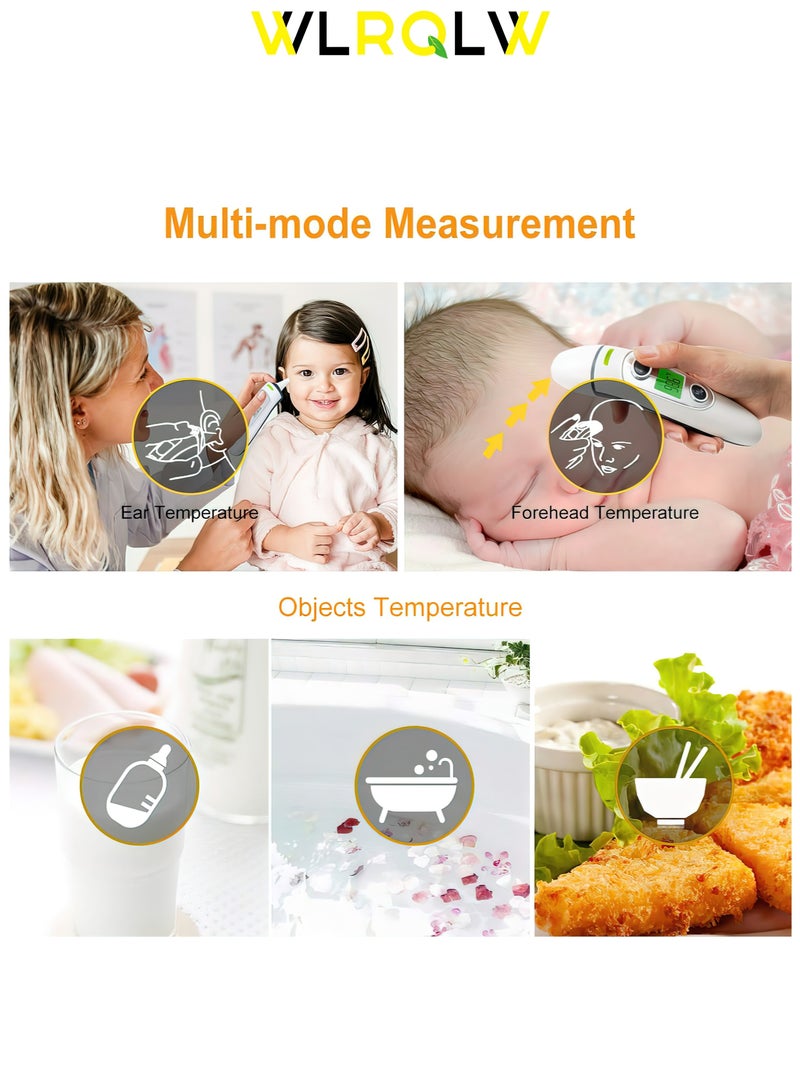 WLRQLW 2 In 1 Home Medical Grade Infrared Thermometer Forehead Ear Thermometer.Protect Your Baby's Healthy Growth  - Image 3