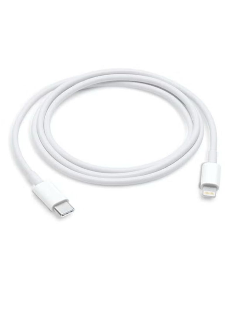 ماركة غير محددة - كابل شحن ومزامنة البيانات من منفذ Type-C إلى Lightning أبيض مع حامي كابل لحماية السلك متعدد الالوان - Image 1