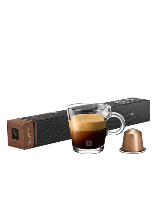 نسبرسو كبسولات قهوة مطحونة محمصة من نسبريسو كوزي ، الخط الأصلي - 10 كبسولات في 1 كم - Image 1