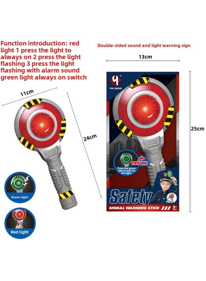 Firefighter Toy Set Children's Role-play Early Education Tools Science Education Props Simulation Firefighting Suit-Color:Double-sided Sound And Light Warning Sign - Image 1