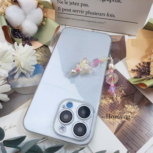 cioatu Homvog 1-4PCS Cute Phone Charms Aesthetic Y2K Cell Phone Charms Strap Strawberry Butterfly Star Phone Charm Y2K Accessories for Phone Bag Keychain Airpods Camera Pendants Decor, acrylic - Image 5