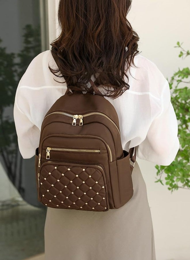 Avilego Casual Backpack for Women Vintage Fashion Backpacks Purse Solid Color Diamond Check Handbags Shoulder Bag 2025 - Image 2