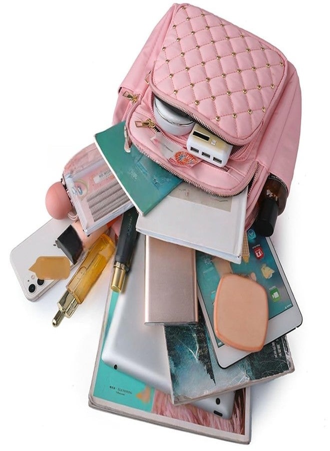 Avilego Casual Backpack for Women Vintage Fashion Backpacks Purse Solid Color Diamond Check Handbags Shoulder Bag 2025 - Image 4
