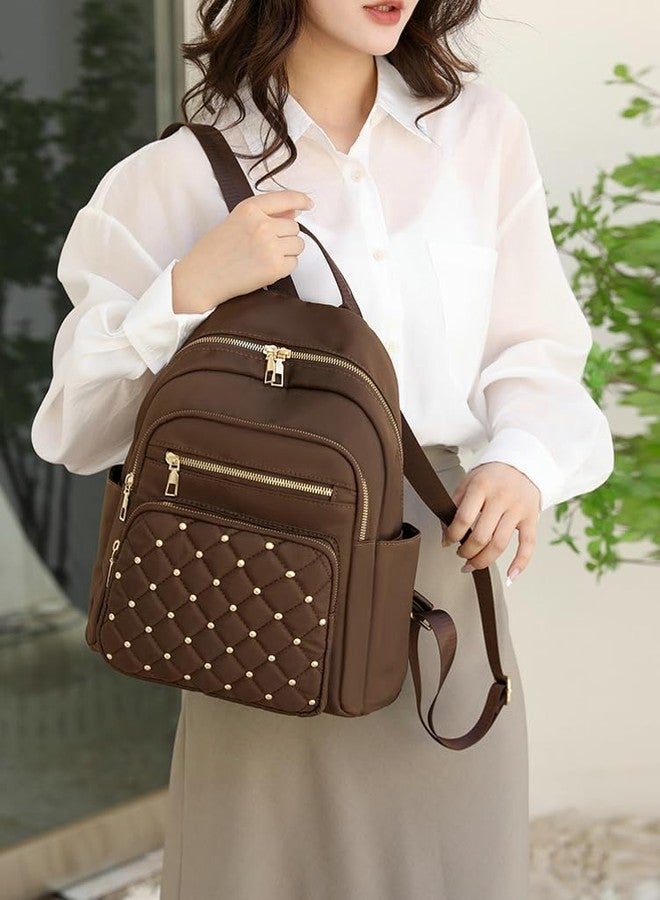 Avilego Casual Backpack for Women Vintage Fashion Backpacks Purse Solid Color Diamond Check Handbags Shoulder Bag 2025 - Image 3