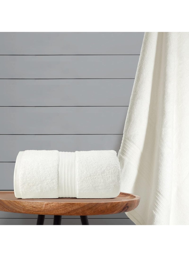 COMFY SET OF 2 600 GSM WHITE HIGHLY ABSORBENT JUMBO BATH & SPA SHEET TOWEL - Image 2