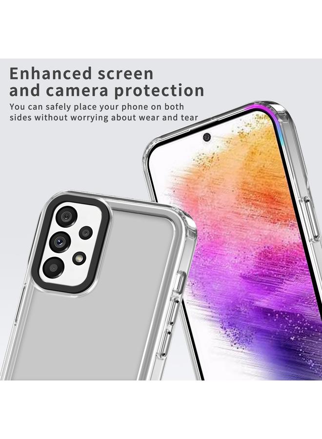 S-TOP Case For Samsung Galaxy A73 5G Transparent Acrylic + TPU Shockproof Phone Case - Image 3