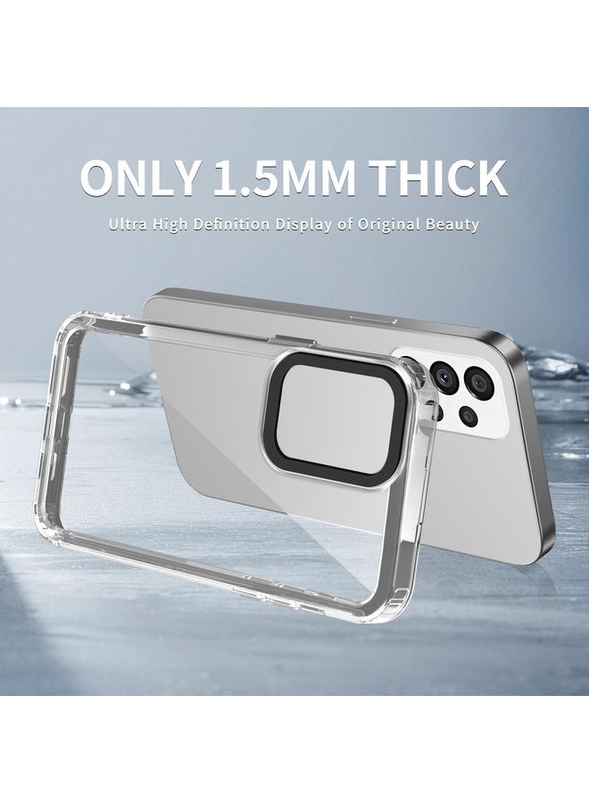 S-TOP Case For Samsung Galaxy A73 5G Transparent Acrylic + TPU Shockproof Phone Case - Image 2