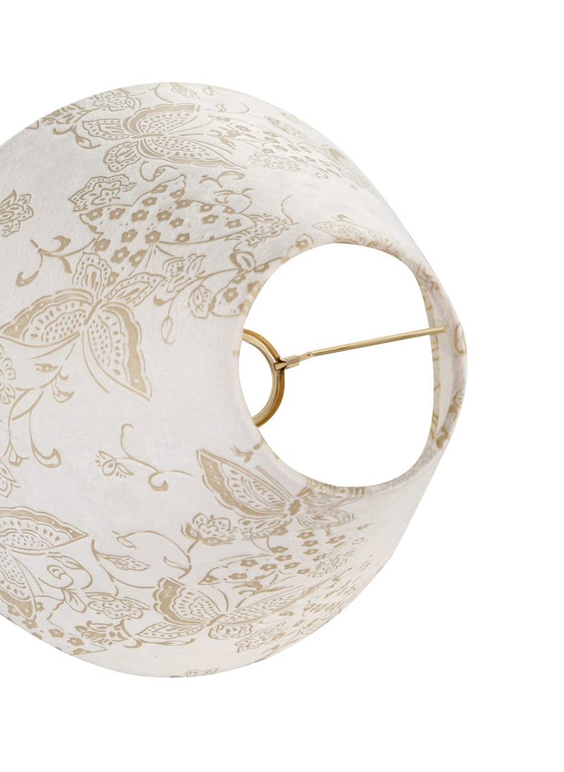 Aspen Creative 58758, Hardback Empire Transitional UNO Lamp Shade, Cream Butterfly Pattern, 4" Top x 10" Bottom x 7" Slant Height, Slip UNO 33mm - Image 3