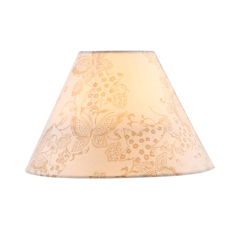Aspen Creative 58758, Hardback Empire Transitional UNO Lamp Shade, Cream Butterfly Pattern, 4" Top x 10" Bottom x 7" Slant Height, Slip UNO 33mm - Image 2