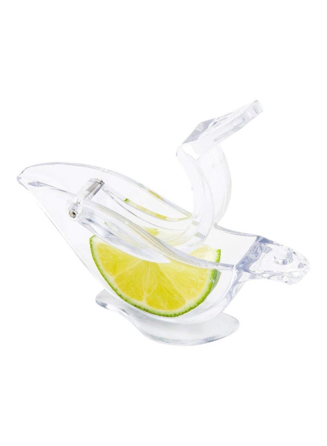 Restaurantware 2 Ounce Manual Lemon Squeezer 1 Handheld Lime Wedge Juicer - With Handle No Seeds Clear Plastic Citrus Squeezer Portable Bird Shape For Lemon Or Lime Wedge - Image 1