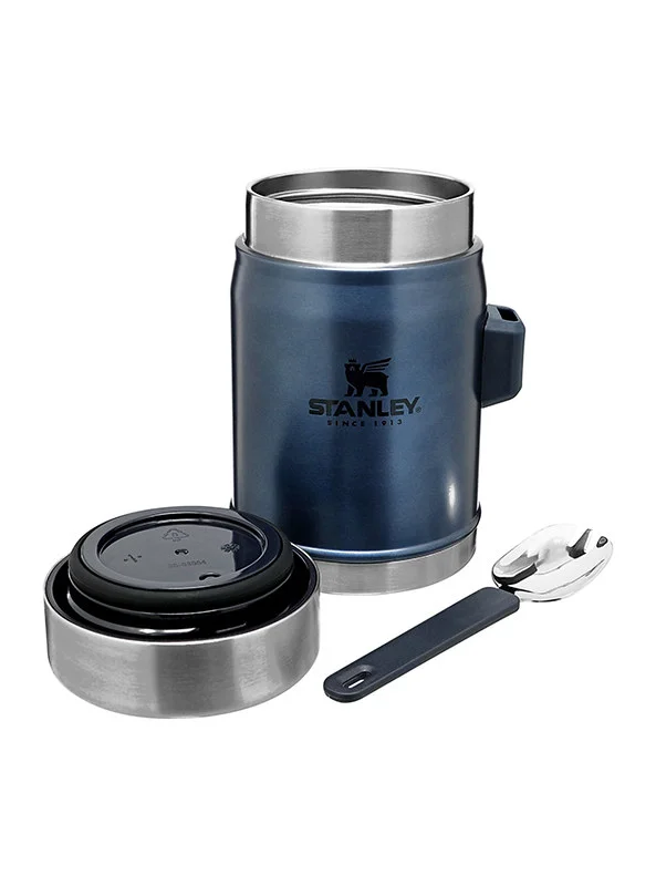 Stanley Stanley Classic Legendary Food Jar 0.4L / 14 OZ Nightfall with spork â€“ BPA FREE Stainless Steel Food Thermos | Keeps Cold or Hot for 7 Hours | Leakproof | Lifetime Warranty | Dishwasher safe