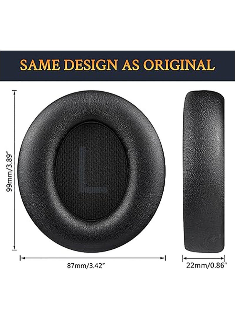 Earpads Replacement for Anker Soundcore Space Q45 Headphones, Ear Pads Cushions with Softer Protein Leather, Noise Isolation Foam - Black - Image 3