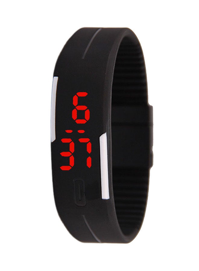 ساعة يد رقمية مقاومة للماء بسوار من السيليكون طراز AS-652ZQ165/B للأطفال