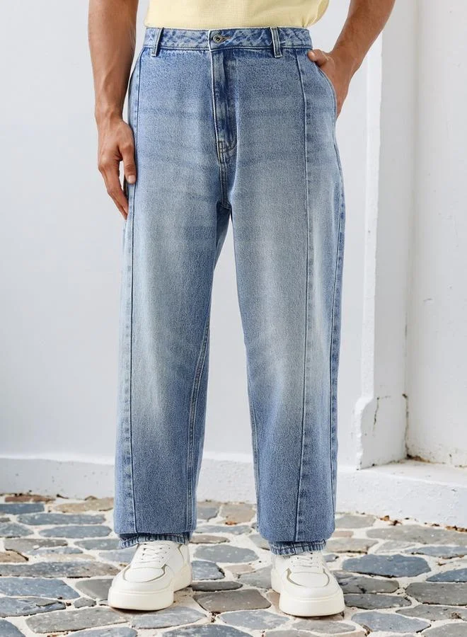 Lee Cooper Wide Leg Jeans with Pockets