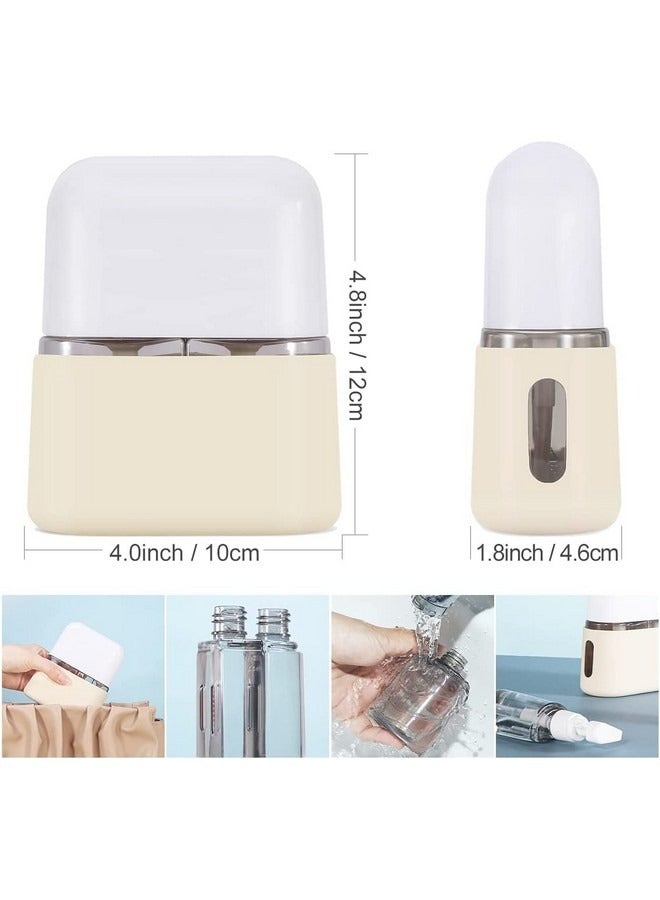 Beauenty Travel Accessories Travel Bottles for Toiletries, Travel Containers with Labels, Leak Proof Containers for Toiletries ,Beige - Image 2