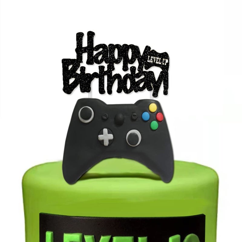 DiDida Video Game Cake Toppers with Controller and Birthday Cake Decoration - Image 2