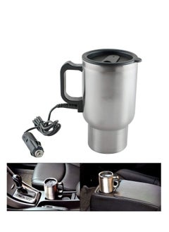 Generic Steel Travel Outdoor Electric Mug 12 V Car Charging Electric Kettle Travel Coffee Mug Cup Heated Thermos 450 Ml  - Image 5