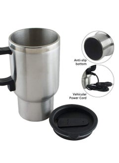 Generic Steel Travel Outdoor Electric Mug 12 V Car Charging Electric Kettle Travel Coffee Mug Cup Heated Thermos 450 Ml  - Image 3
