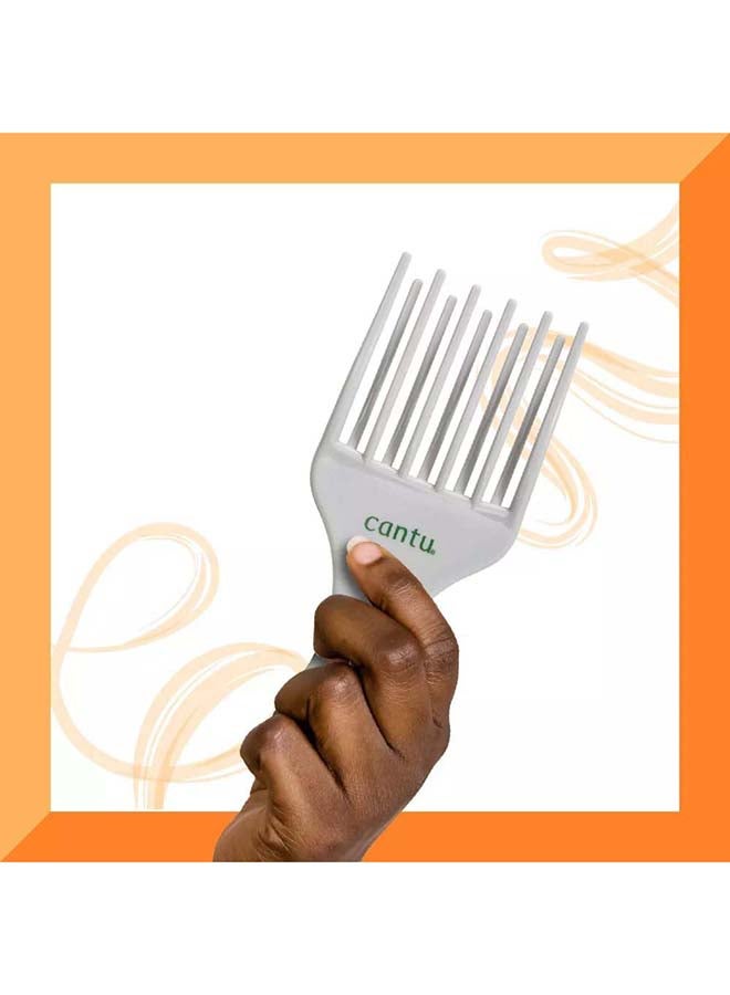 Cantu Sturdy Double Lift Pick 1 Count - Professional Grade Plastic Formula Adds Volume & Lift to Curls, Gentle on All Hair Types Grey - Image 5