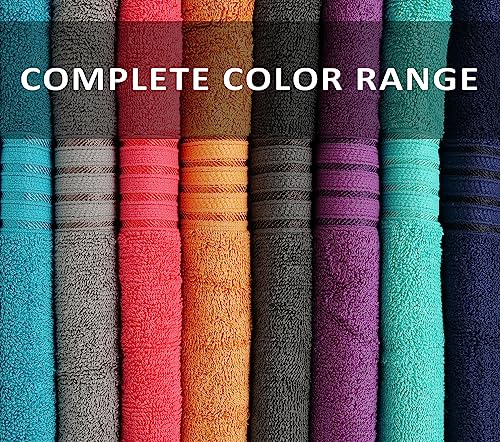 ZUPERIA Premium Multicolor Bath Towels Set of 8 (27" x 54") 100% Pure Cotton Shower Towels Soft Feel, Lightweight & Highly Absorbent Towels for Bathroom, Pool, Spa and Hotel Use - Image 4