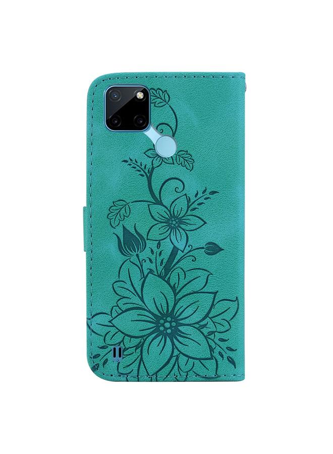 S-TOP Case For Realme C21Y Lily Embossed Leather Phone Case - Image 3