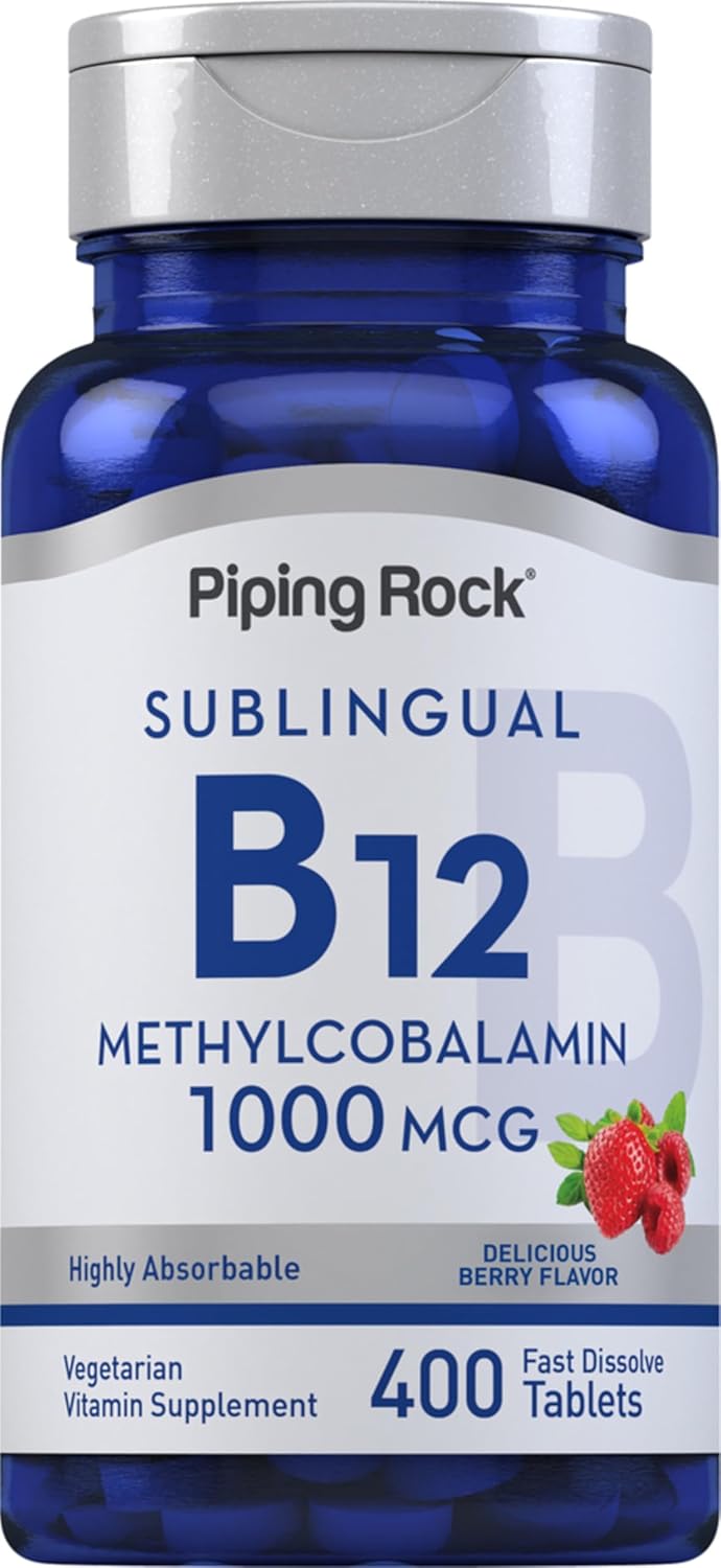 Piping Rock أقراص ب12 تحت اللسان 1000 ميكروغرام للرجال والنساء - Image 1