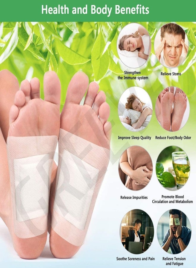 GREEVA Premium Detox Foot patches 40 pads, Pain Relief, Stress Relief Sleep Patch, Cleansing Toxin Remover Foot Pads for Detoxification, For Men & Women (Patches 40) - Image 2