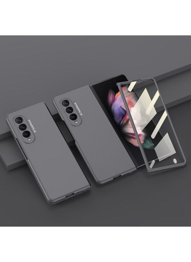 Generic Case Cover For Samsung Galaxy Z Fold 3 5G Integrated Ultra-thin Full Coverage Phone Flip Case Grey 