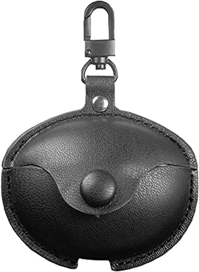 Beauenty Leather Case For Huawei Freebuds 4i, Wireless Earphone earbuds Protective Cover with Hook (black)