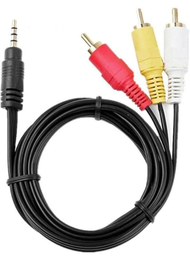 3M RCA Audio Video Cable , 3 RCA Male to 3 RCA Male Composite AV Cable for TV, DVD, Set-Top BOX , PS2 & PS3 - Image 2