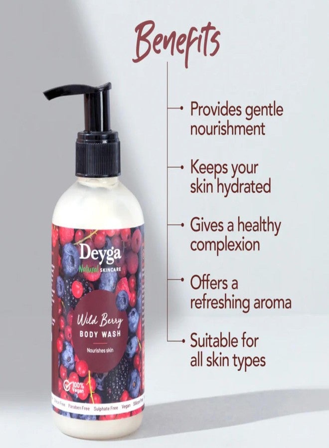 Deyga Wild Berry Body Wash 220ml – Hydrating Body Cleanser for Dry & Dull Skin, Helps Reduce Dark Spots, Gentle & Refreshing Formula Suitable for All Skin Types - Image 2