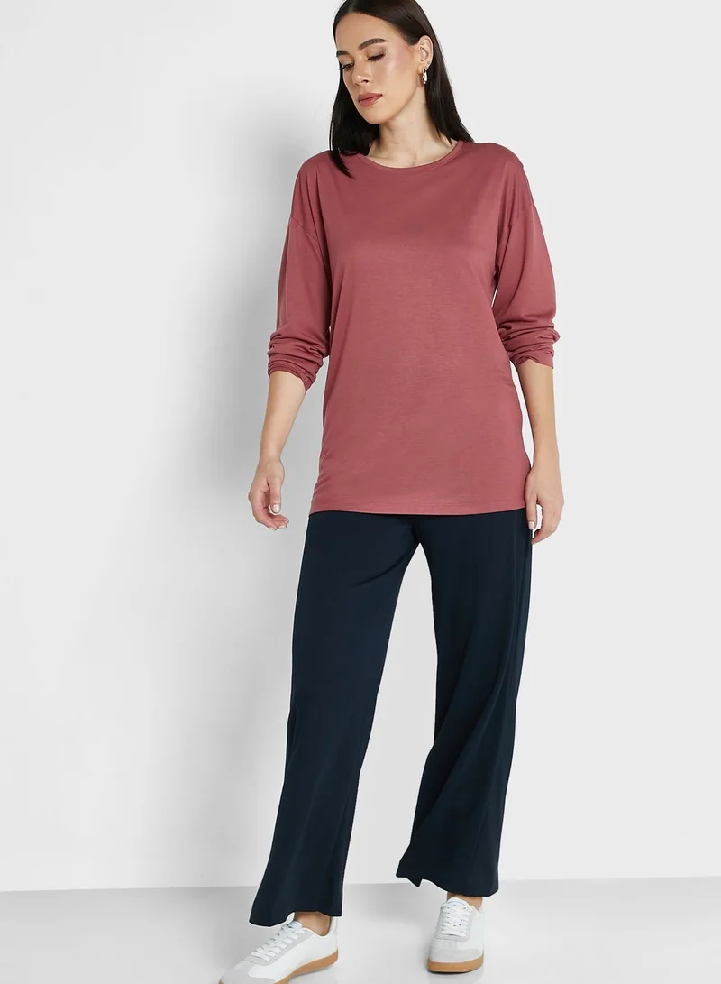 Marks & Spencer Relaxed Long Sleeve Longline Top
