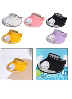 Sun Visor Hat Simple Style Unisex Sun Hat Rechargeable Multipurpose Useful 2-in-1 Sun Protection Unisex Hat with Fan