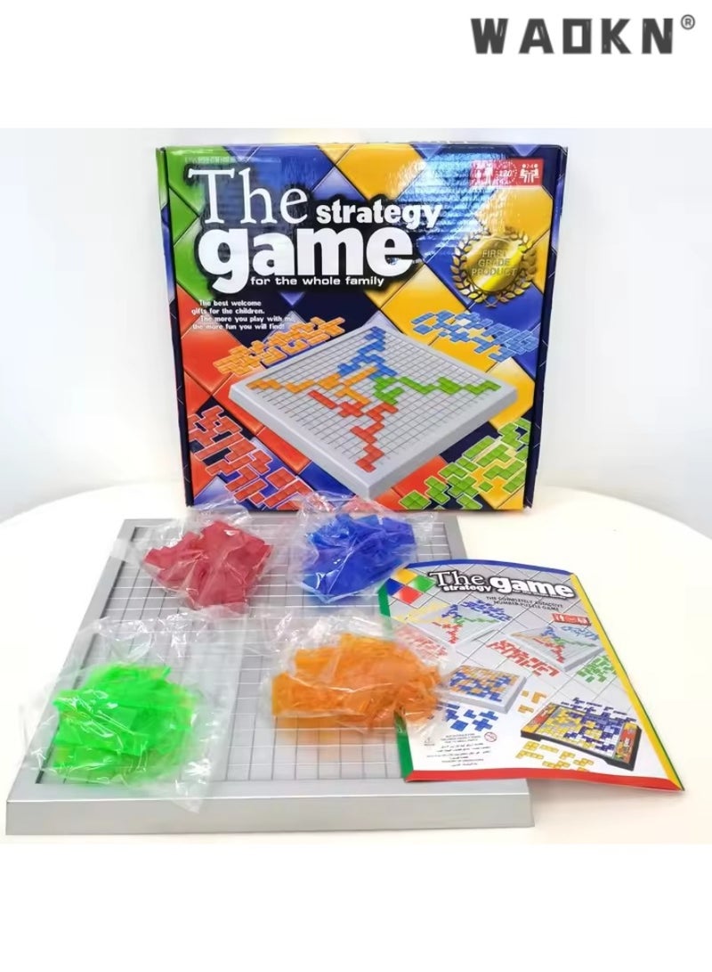 دبليو أيه أو كي أن لوحة استراتيجية الألغاز الفكرية للأطفال، ألعاب تعليمية مربعات ملونة، لعبة أطفال عائلية، ألعاب الصور المقطوعة لسطح المكتب في الأماكن المغلقة، لوحة ألغاز لوحة تتريس - Image 1