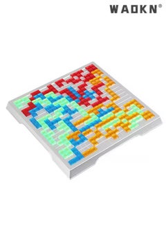 WAOKN Children Intellectual Puzzle Strategy Board Educational Toys Colored Squares Game Kids Family Party Indoor Desktop Jigsaw Games，Tetris board game puzzle board  - Image 5