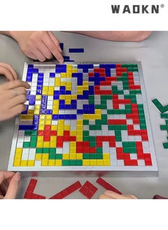WAOKN Children Intellectual Puzzle Strategy Board Educational Toys Colored Squares Game Kids Family Party Indoor Desktop Jigsaw Games，Tetris board game puzzle board  - Image 2