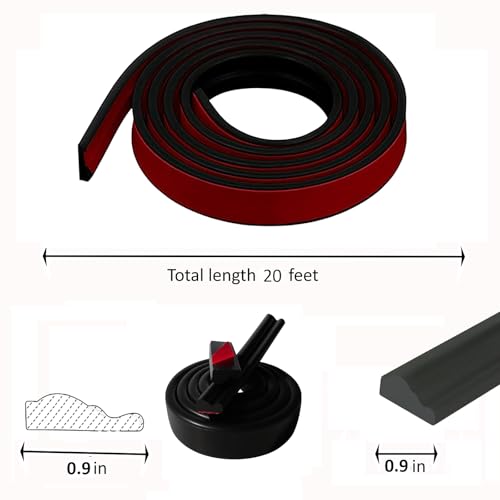 ZHIVEZEN 20FT09 Peel and Stick Wall Molding Trim TPE Rubber Flexible Chair Rail for Mirror Frames Doors Home Decor Matte Black Note Heat Treatment Required for Best Adhesion - Image 3