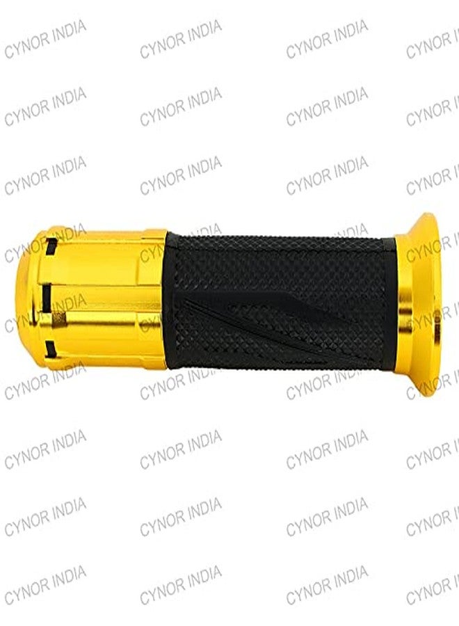 AUTOVEA Bike Rubber and Aluminium Handle Grip (Set of 2) (Golden) for Yamaha RD 350 - Image 3
