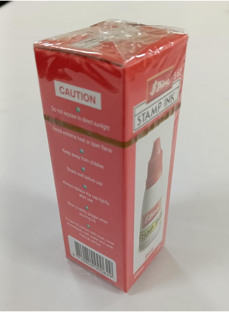 Shiny Stamp Pad Ink 28ml-1Oz Red Color - Image 2
